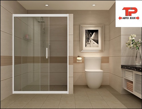 Phòng tắm kính cường lực Vũng Tàu 180 độ