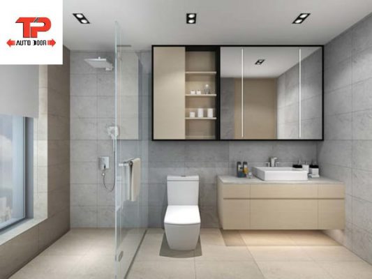Phòng tắm kính cường lực có tính thẩm mỹ cao