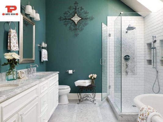Phòng tắm kính cường lực sang trọng, hiện đại