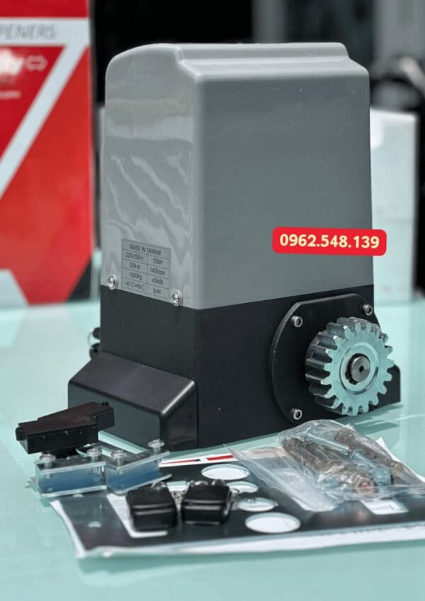 Chi tiết bộ sản phẩm motor cổng lùa YH1500 Motor cổng lùa 24V YH1500 nhập khẩu Đài Loan, giá sỉ toàn quốc