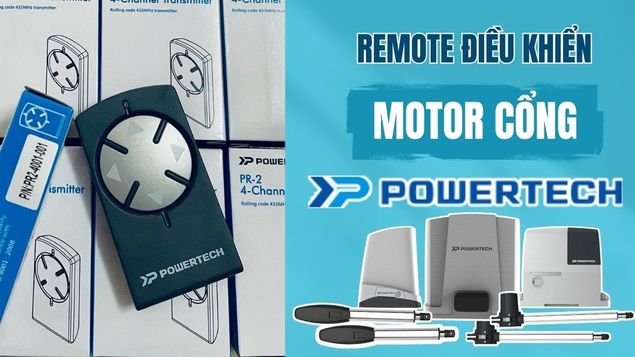remote cửa từ thương hiệu PowerTech remote điều khiển cửa cổng tự động